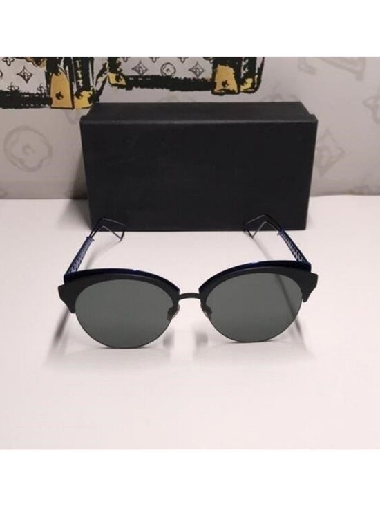 New Authentic CHRISTIAN DIOR Metal DioramaClub Sunglasses – Black & Blue main image 7
